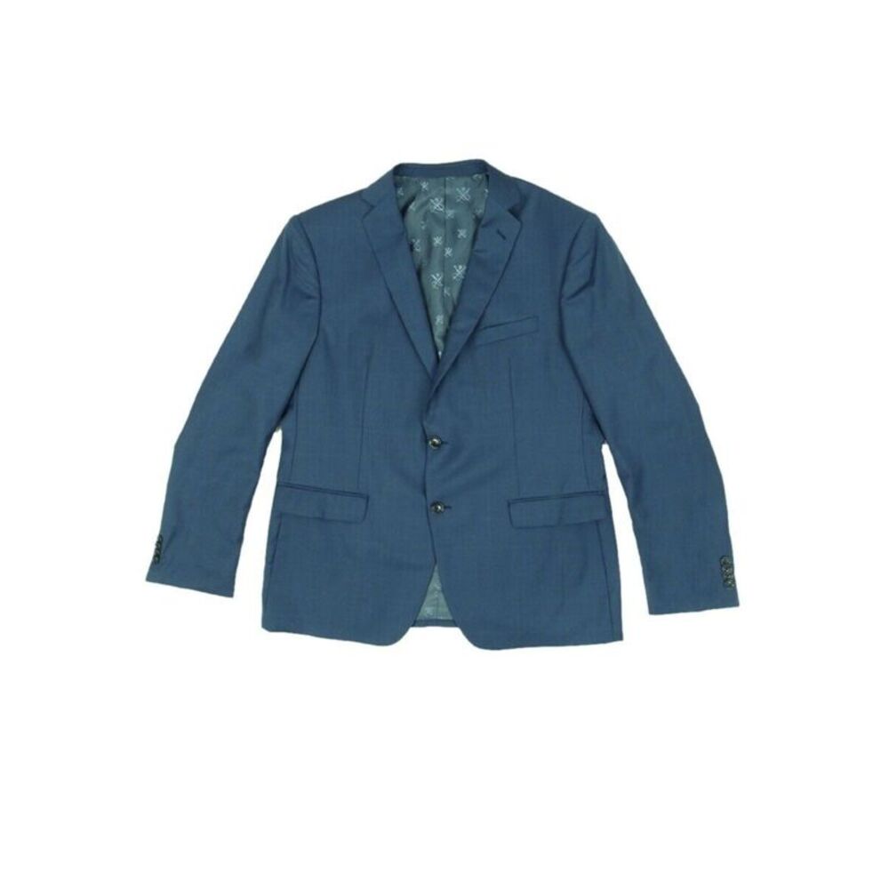John Varvatos Mens Navy Classic Wool Blend Suit Separate Blazer Jacket 44L